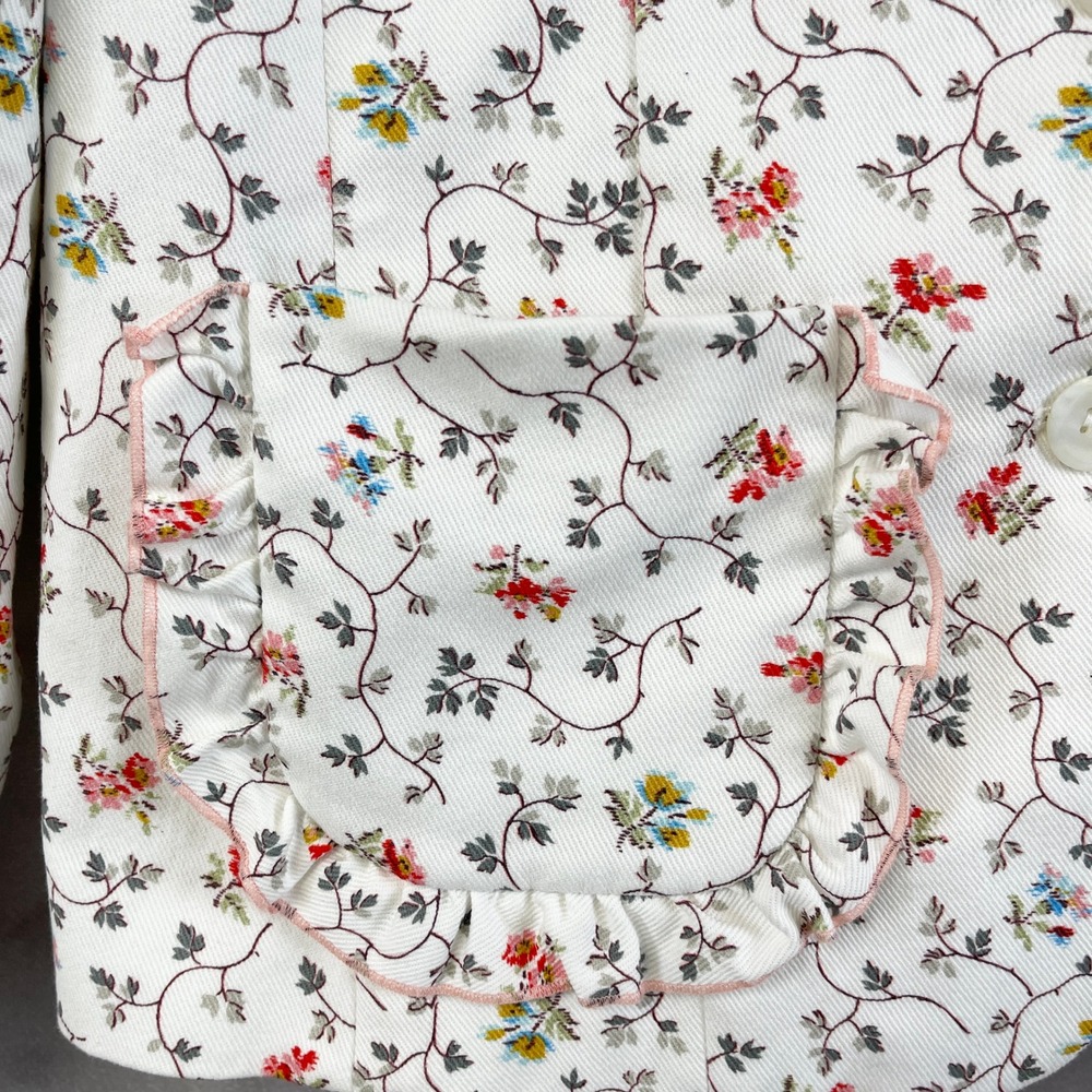 Rebecca Taylor Womens Blazer Jacket Size 2 Floral Cottage Romantic Coquette Chic - Picture 3 of 14